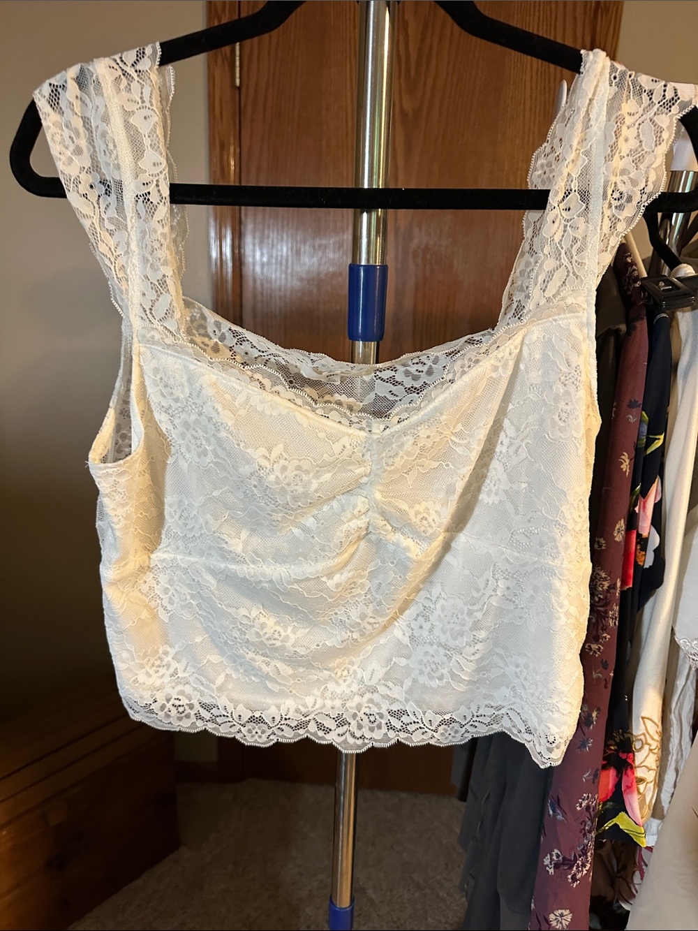 bp White Lace Camisole Tank